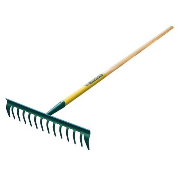 Duopro®-Rechen mit 14 gebogenen Zinken Stiel aus 100% PEFC-zertifiziertem Holz (150 cm) 1