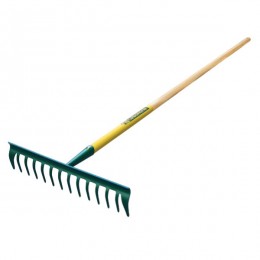 Duopro®-Rechen mit 14 gebogenen Zinken Stiel aus 100% PEFC-zertifiziertem Holz (150 cm)