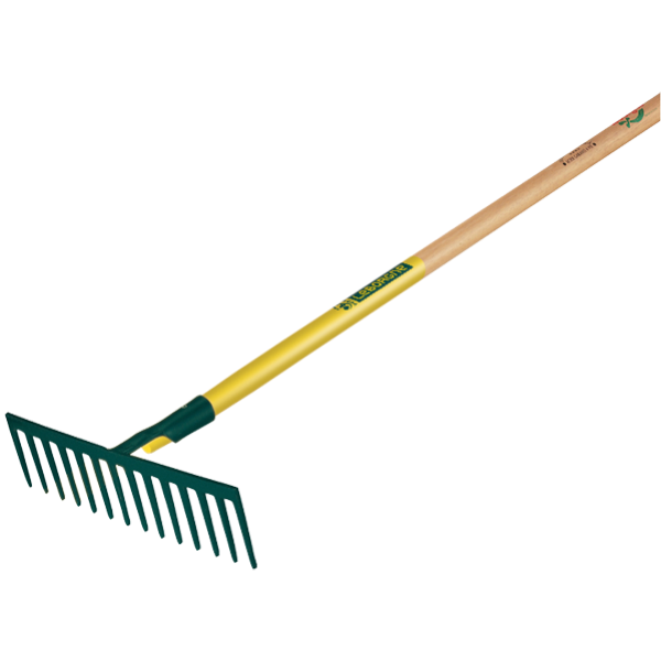 Rechen 16 gerade Zinken mit Stiel aus 100% PEFC-zertifiziertem Holz (150 cm) 2