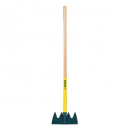 Harke mit 4 Zinken + batipro®-Aufsatz (31 cm; 1,15 kg) Gerader Stiel aus 100% PEFC-zertifiziertem Holz (130 cm)