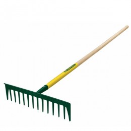 batipro®-Rechen 14 gerade Zinken mit Stiel aus 100% PEFC-zertifiziertem Holz (150 cm)